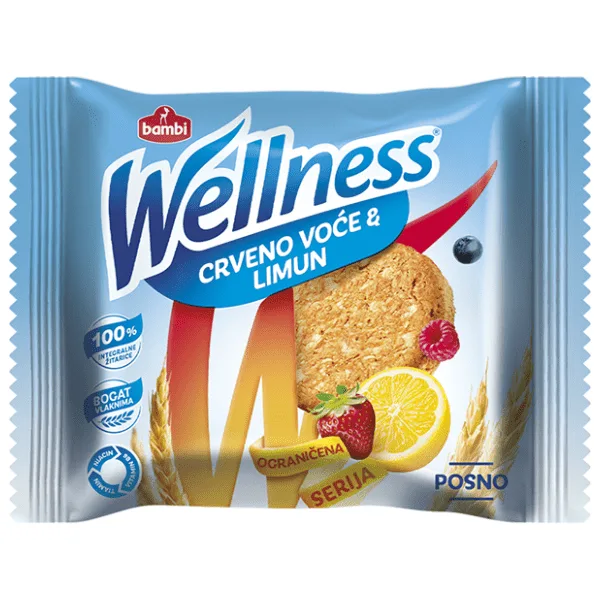 Keks Int Crv Voće Limun 42 g Wellnes