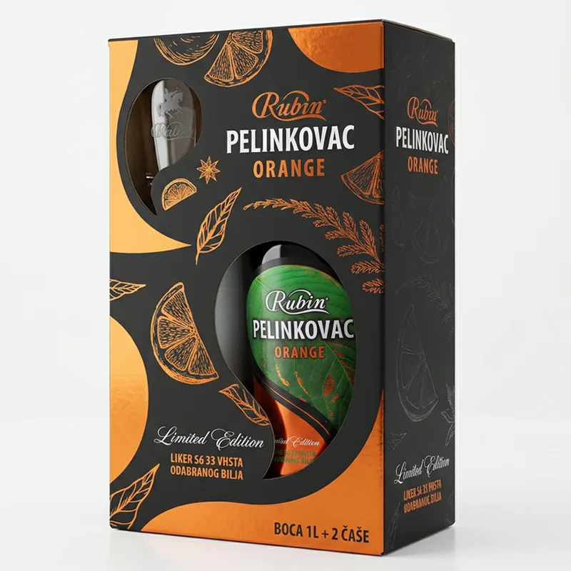Pelinkovac Orange +2 case Rubin 28% 1 l