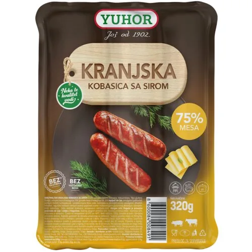 Kobasica Kranjska Sa Sirom 320 g Yuh