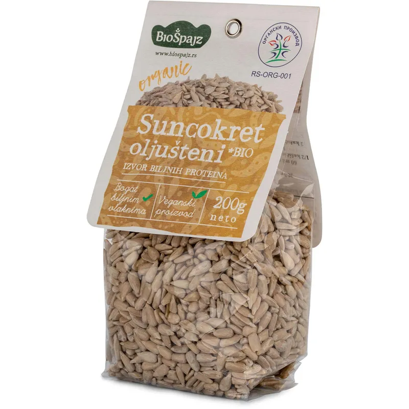 Suncokret Organski Oljušteni Biošpajz 200 g