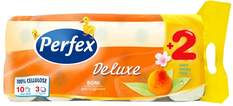 Perfex toalet papir deluxe breskva troslojni 10/1