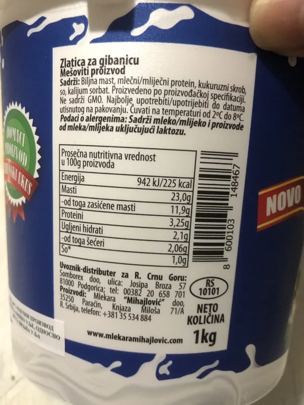 Zlatica za gibanicu 1 kg.