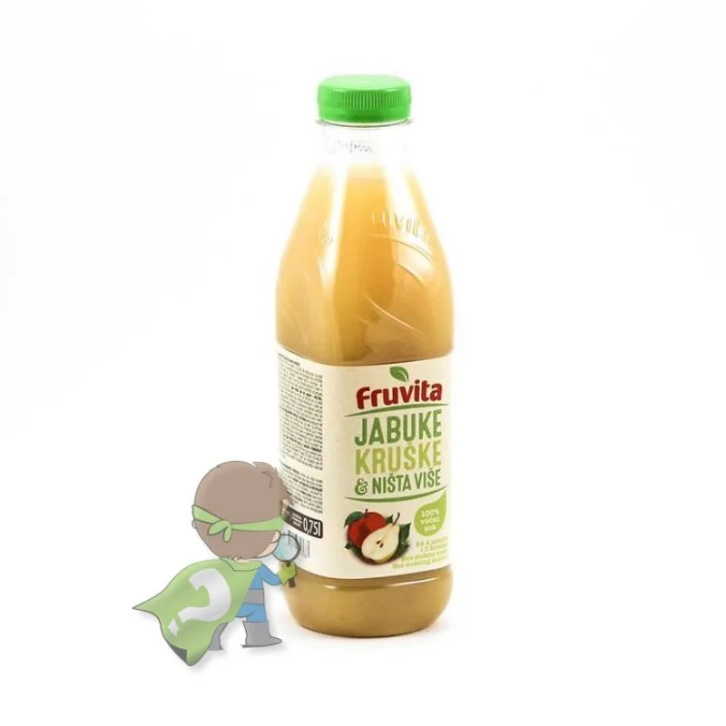 Sok Fruvita Ceđene Kruške I Jabuka 100% 0,75 l