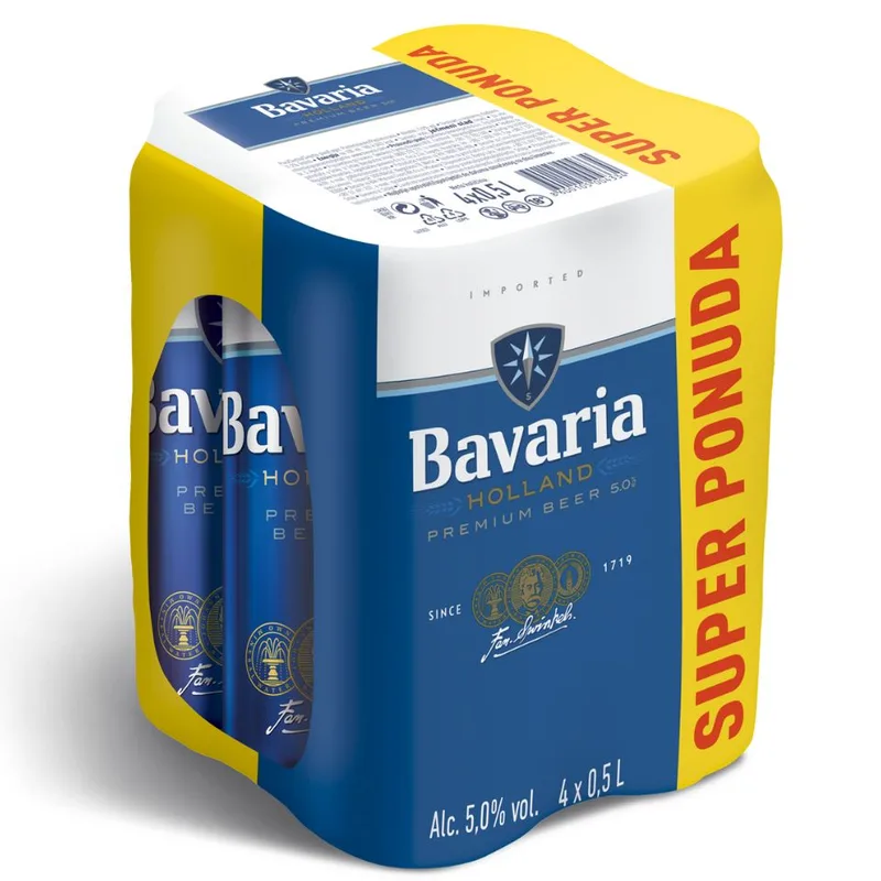 Pivo Bavaria 4x0,5 l Limenka