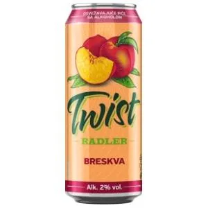 Pivo Svetlo Lav Twist Breskva 0,5 l Lim