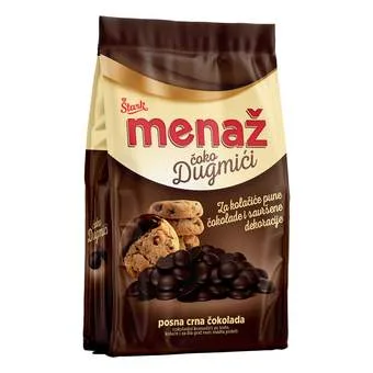Ukrasi Kolač Drops Crni 120 g Menaž