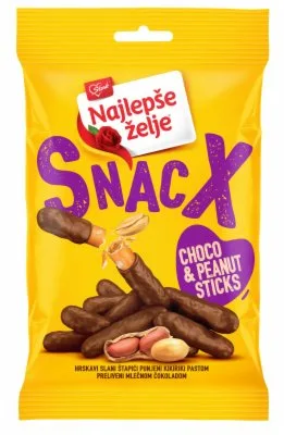 Čokolada Mlečna Snacx Štap. Sa Kikir.naj.želje 80 g