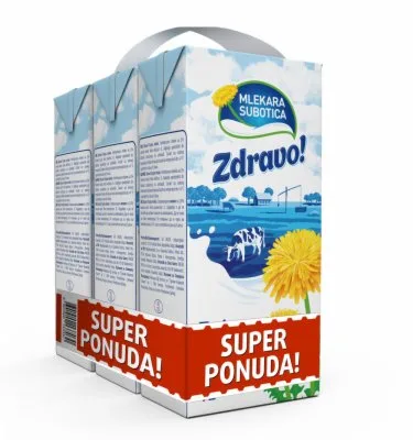 Mleko Uht 2% Mm 3x1 l Zdravo