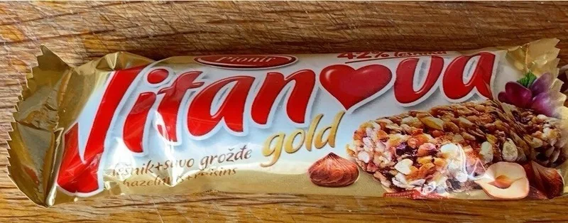 Bar Vitanova Gold Lešnik+s Grož 30 g
