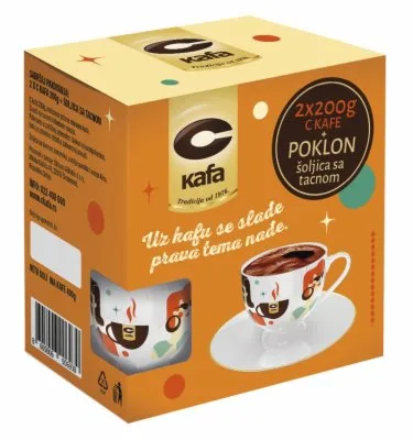 Kafa C 2x200 g + Soljica Sa Tacnom Strauss