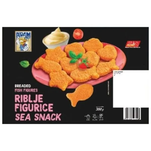 Smrznute Panirane Riblje Figurice Adam 300 g