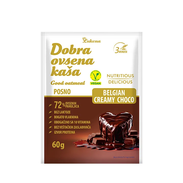 Kaša Ovsena Belgijska Kremasta Čokolada Dobra 60 g
