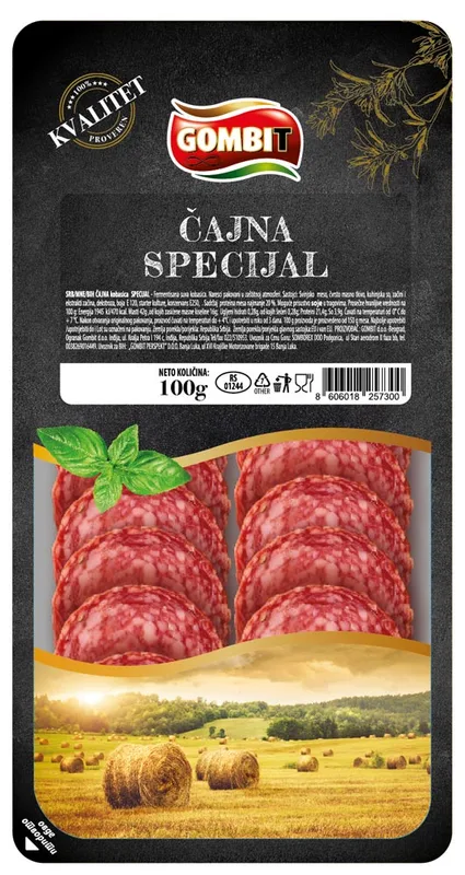 Cajna Kobasica Specijal Slajs Map 100 g Gombit
