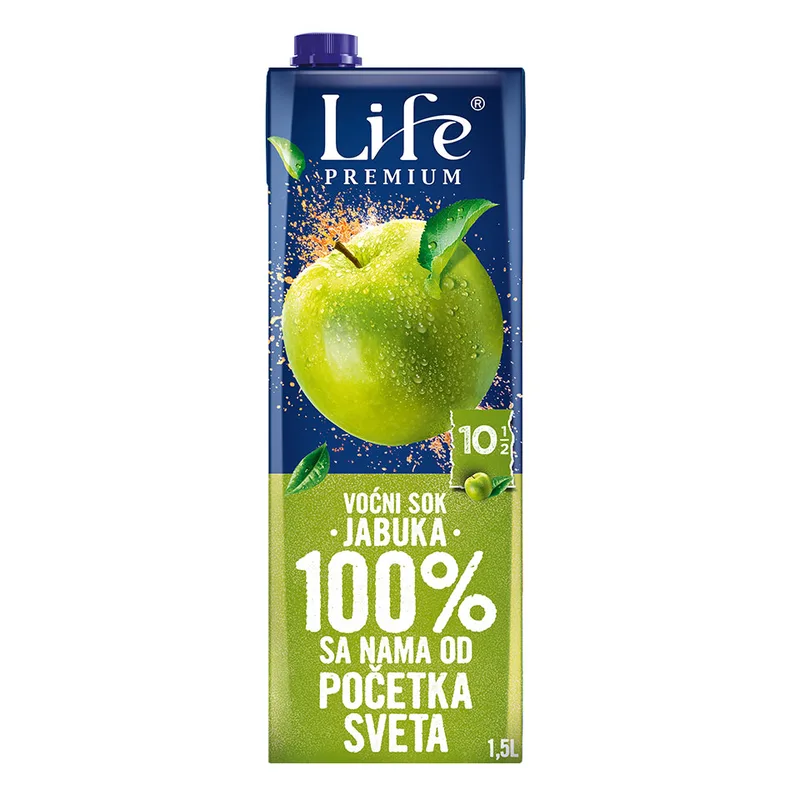 Voćni Sok Life Jabuka 100% 1,5 l Brik