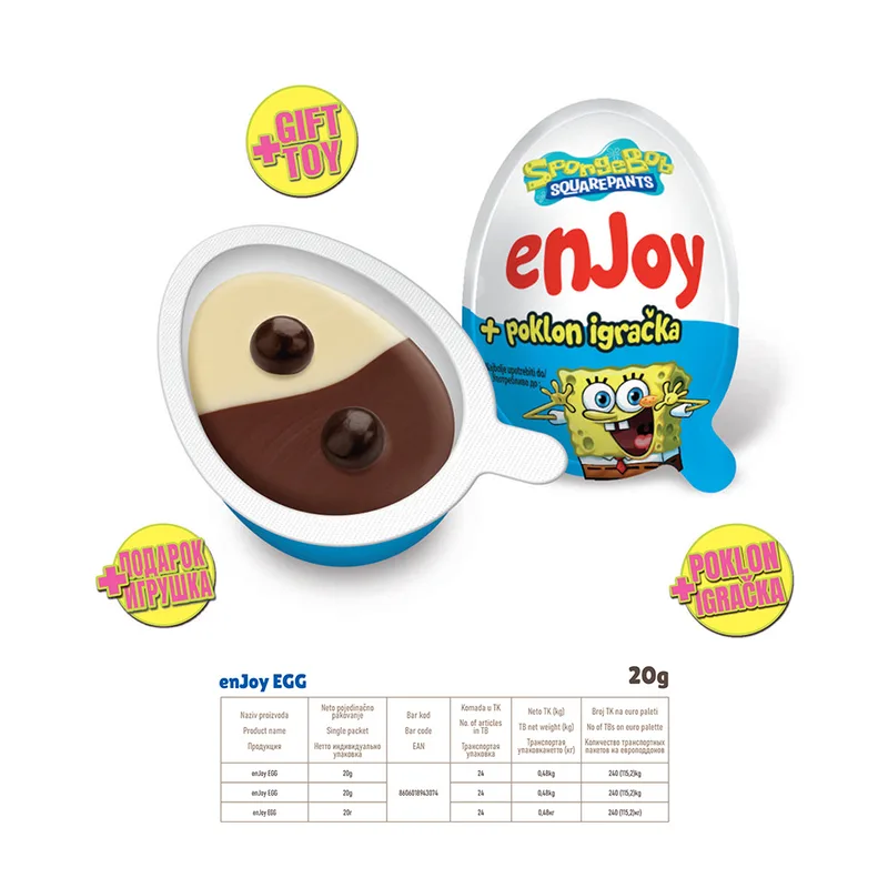 Čokoladno Jaje Sponge Bob Nelly 20 g