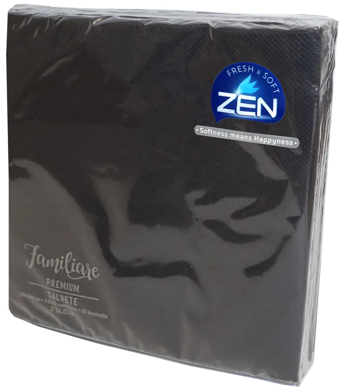 Salvete 2 sloja Premium Crna 38x38 Zen 20/1