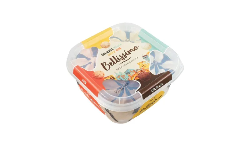 Sladoled Belissimo Čokolada Vanila Cookie Rum Up 1650 ml
