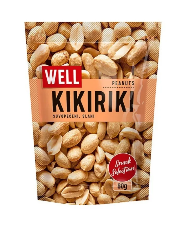 Kikiriki Peceni Slani Well 80 g Tira