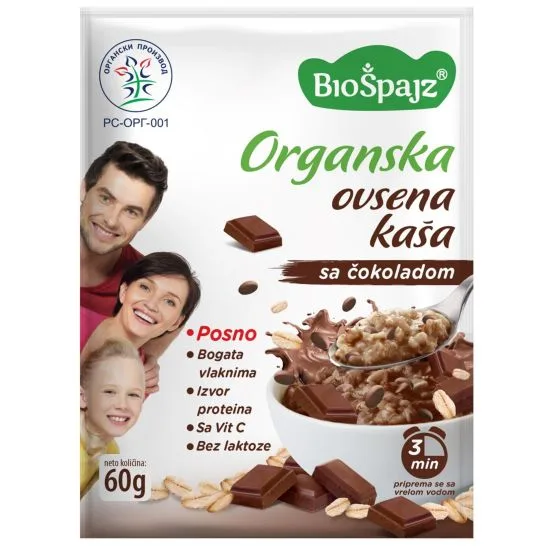 Kaša Ovsena Čokolada 60 g Bio Špajz