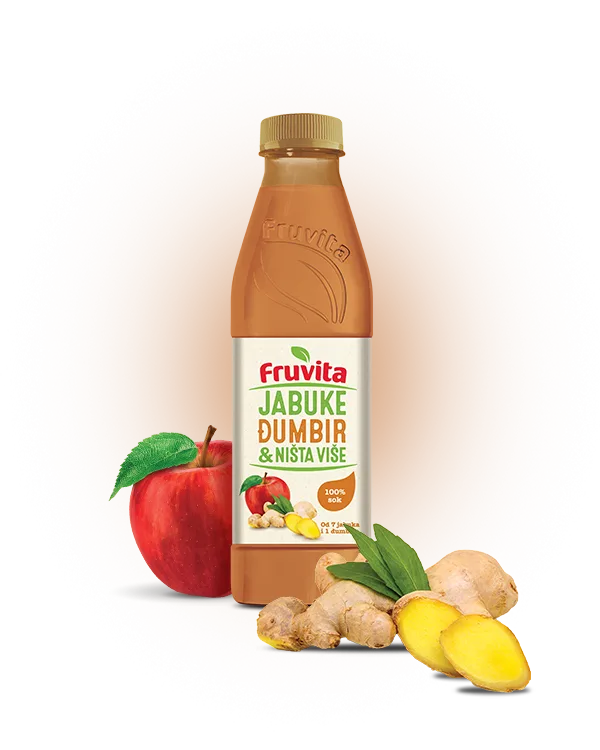Sok Voćni Jabuke Đumbir & Ništa Više 0,8 l Fruvita