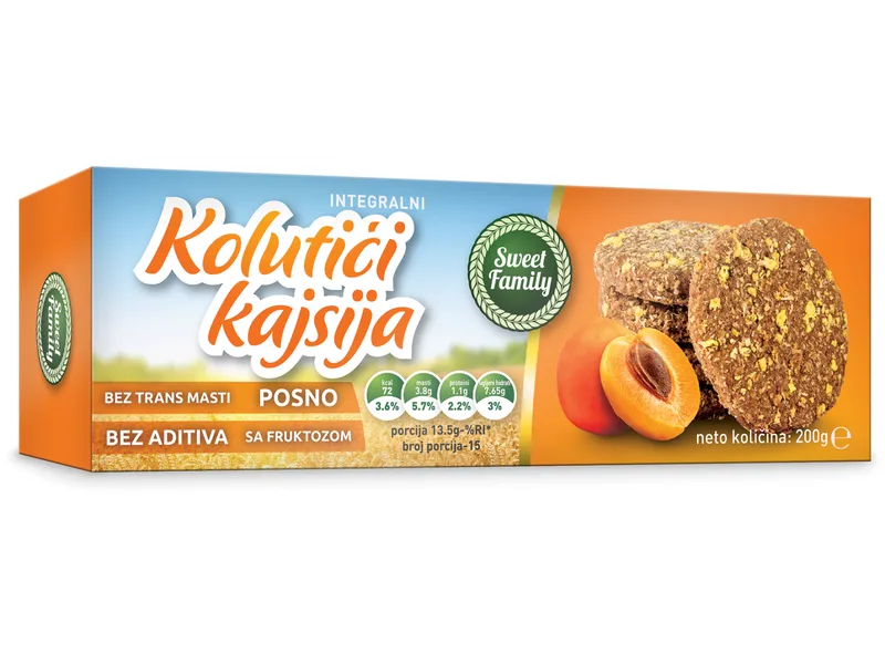 Keks kolutici kajsija 200 g