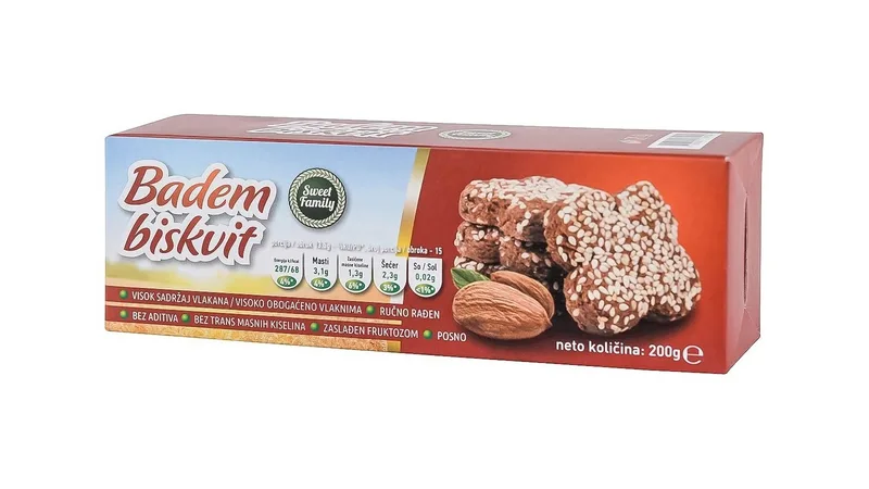 Keks Sweet Fam Badem Biscuite 200 g