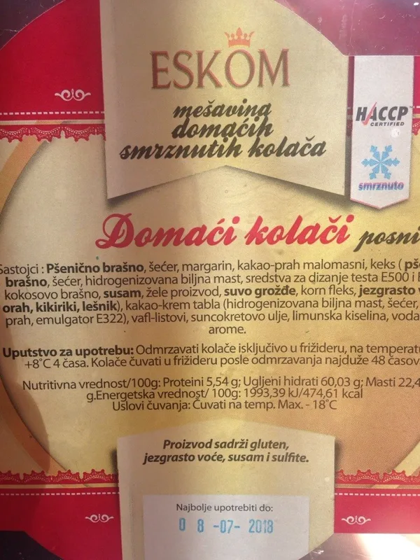 kolaci posni 1/1 eskom