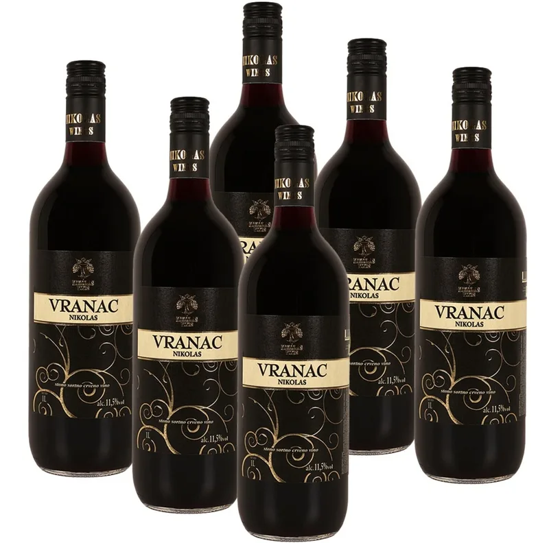 Vino crveno Vranac Nikolas Wines 1 l