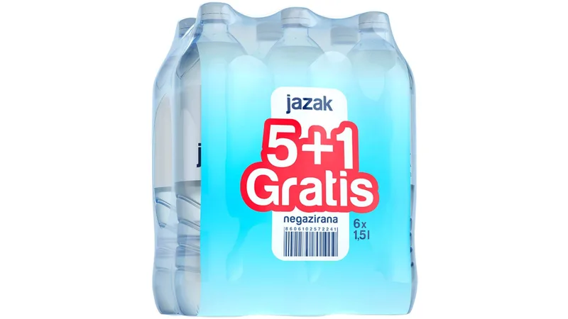 Voda Negazirana Jazak 1,5 l 5+1 Gratis