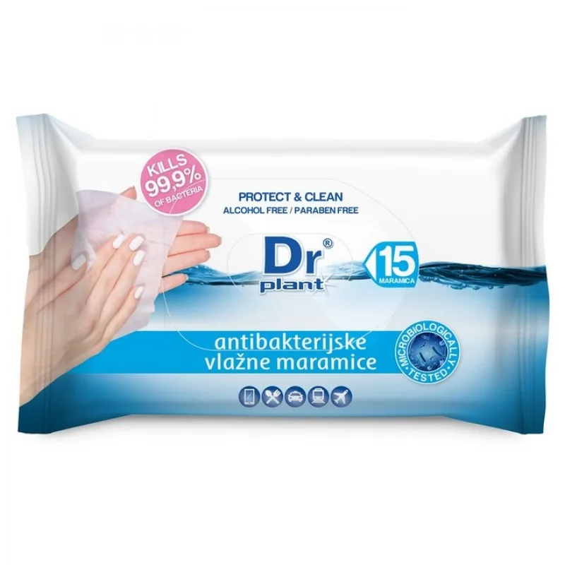Vlažne Maramice Antibakterijske Dr Plant 15/1