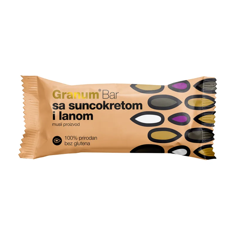 Bar Bez Glutena Sa Suncokretom I Lanom Granum 30 g