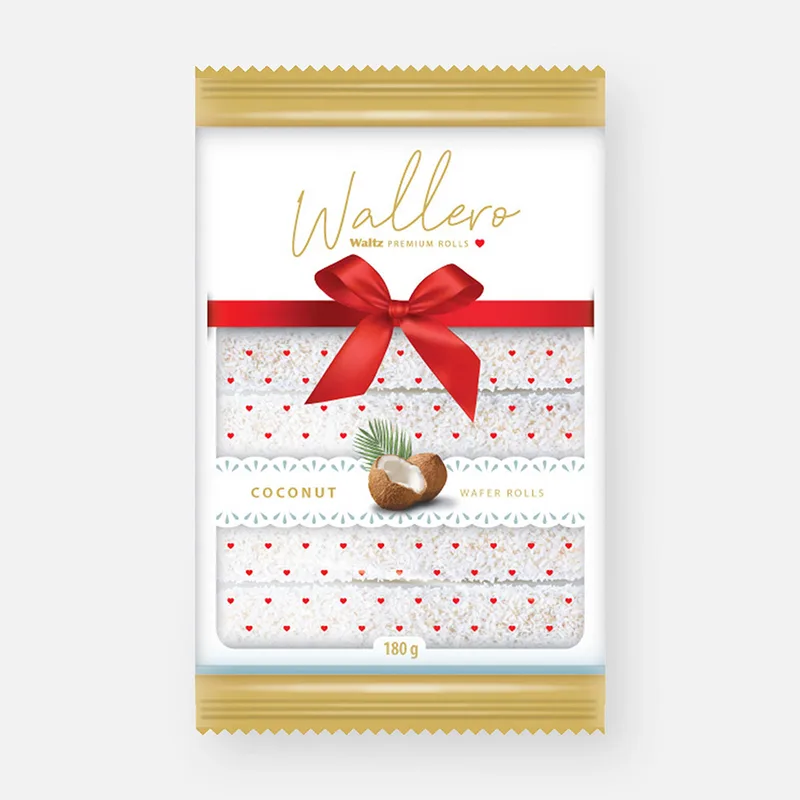 Vafl Rolls Kokos Wallero 180 g Waltz