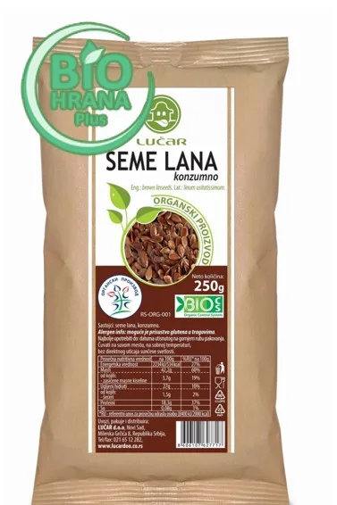 Lan Seme Konzumno Organik 250 g Luča