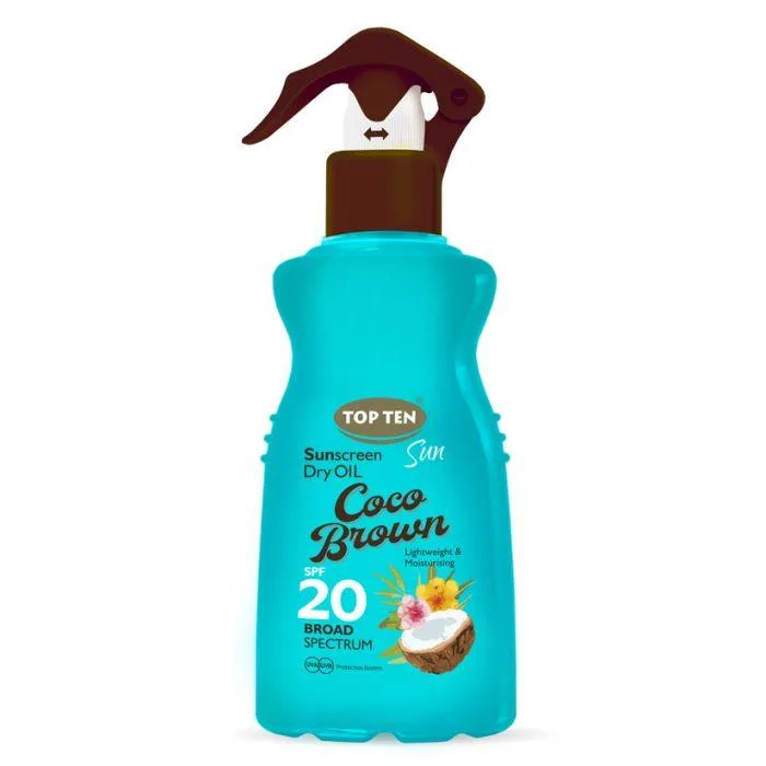 Top Ten Coco Brown Sun.dry Oil Spr.f20