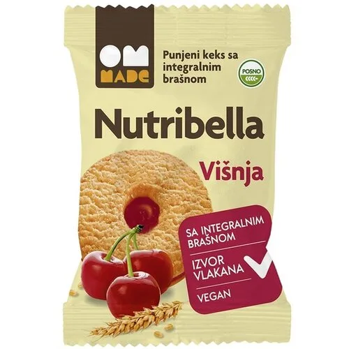 Keks Integralni Sa Višnjom Nutribella Om Made 50 g