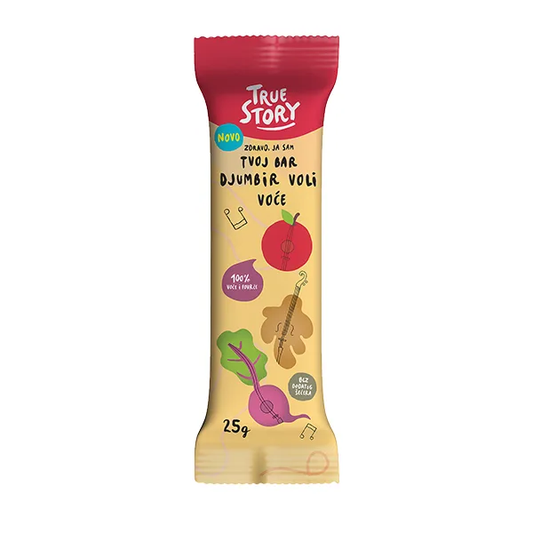Bar Đumbir Voli Voće 25 g True Sto