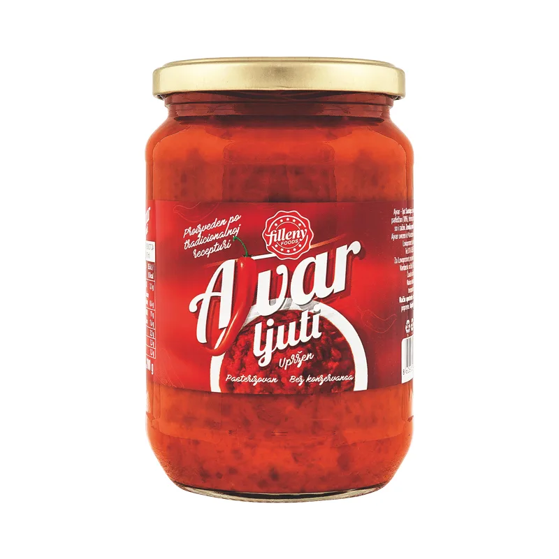Ajvar Ljuti Uprženi 700 g Filleny