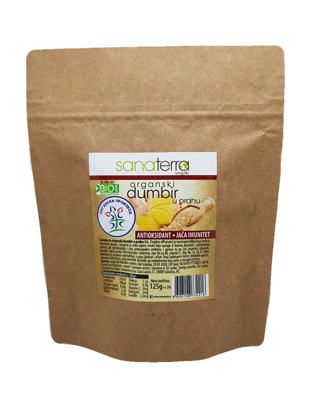Đumbir Organski U Prahu Sanaterra 125 g