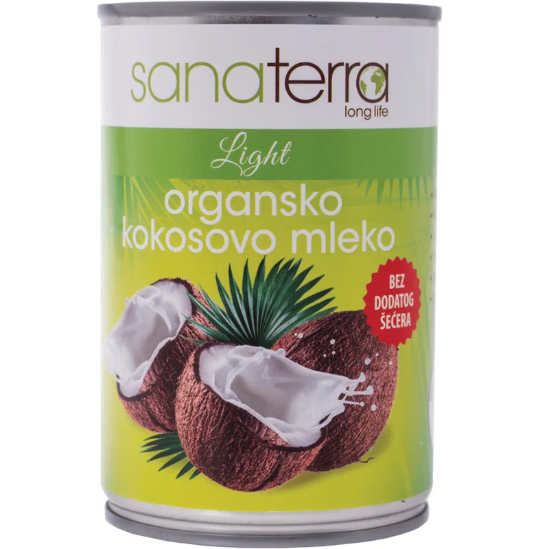 Mleko Organsko Od Kokosa Sanaterra 400 ml