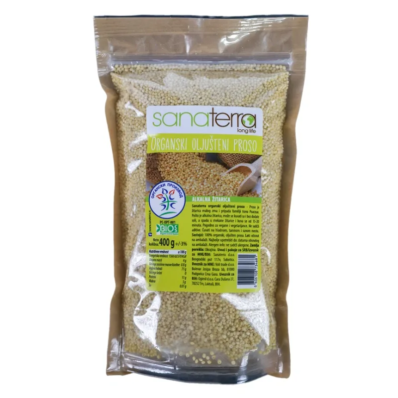 Proso Organski Oljušteni Sanaterra 400 g