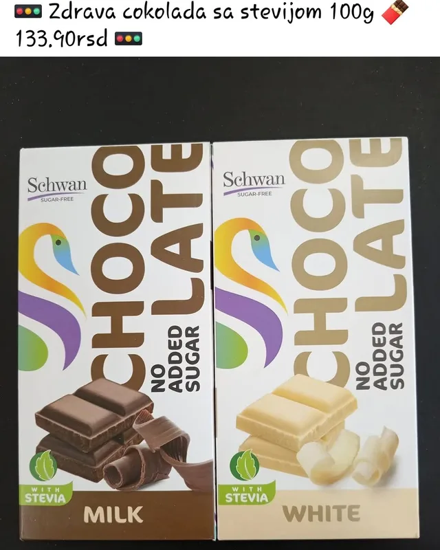 Cocoa Bar Sa Steviom Schwan 100 g
