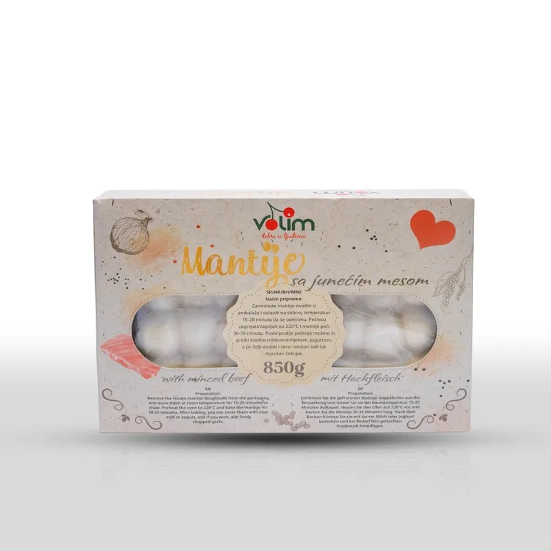 Mantije Sa Jun.mesom 850 g Volim Dobro U Ljudima