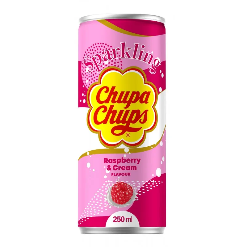 Chupa Chups, gazirano bezalkoholno piće sa ukusom maline i krema, 250 ml