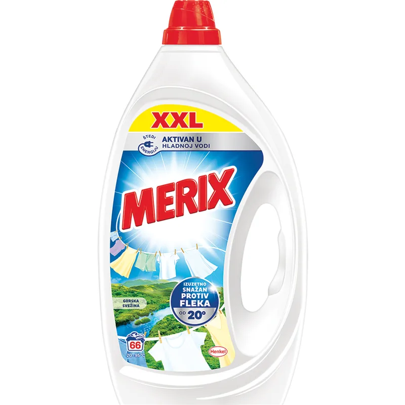 Deterdžent Gel Merix Mountain Fresh 2,97 l 66 Pranja Henkel