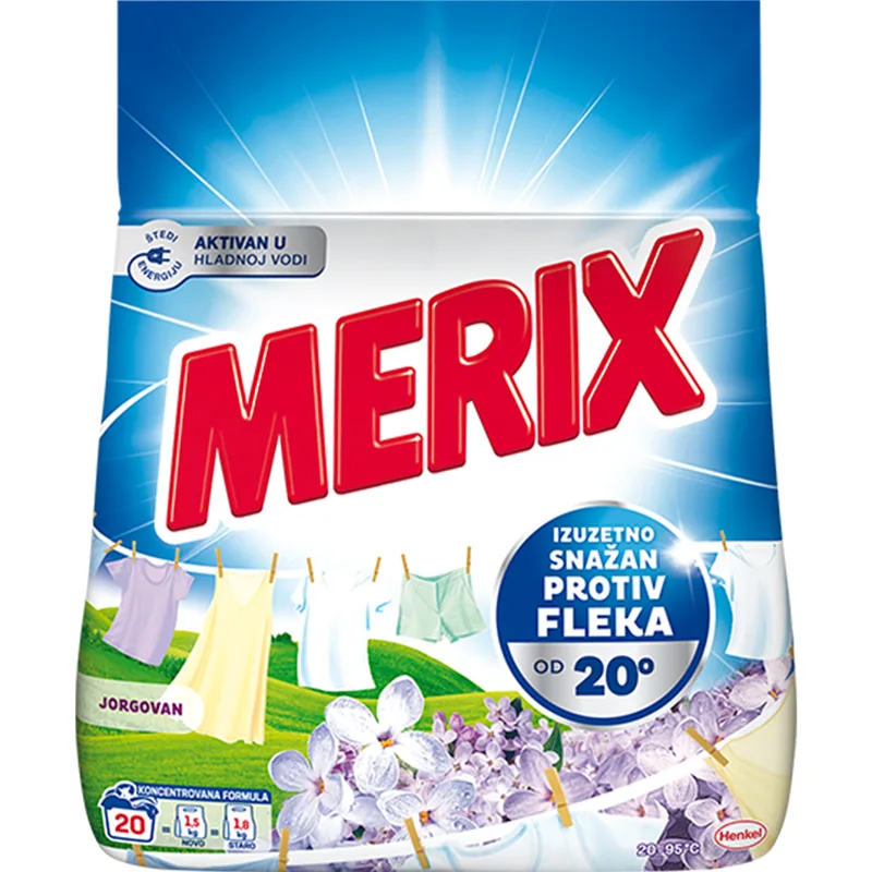 Deterdžent Za Veš Jorgovan 20pr Merix 1,5 kg